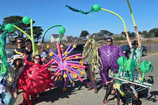 Students dressed in Sea creature costumes