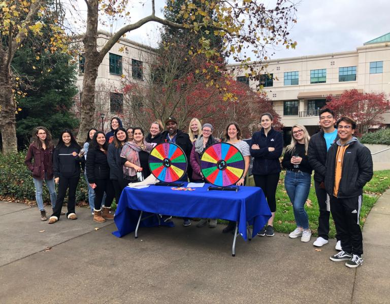 Students Tabling Outside