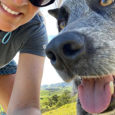 Person and Dog