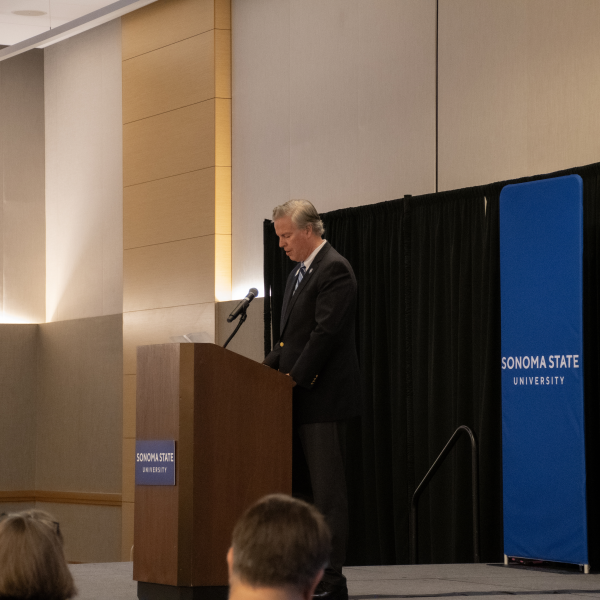 President Spagna speaking at WCBSURC