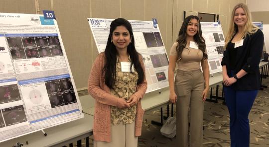 Hua lab graduate students present at the SSU Research Symposium