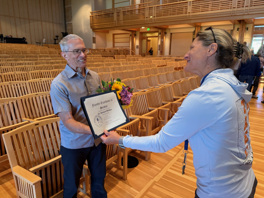 Dr. Whitkus and his award with Dr. Zippay