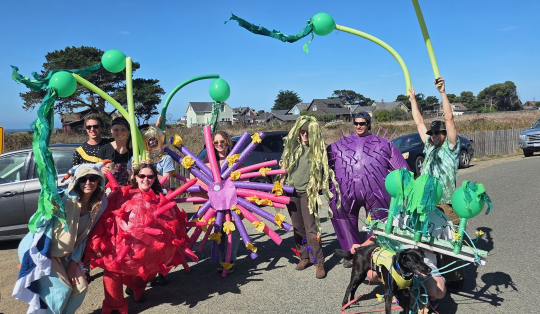 Students dressed in Sea creature costumes