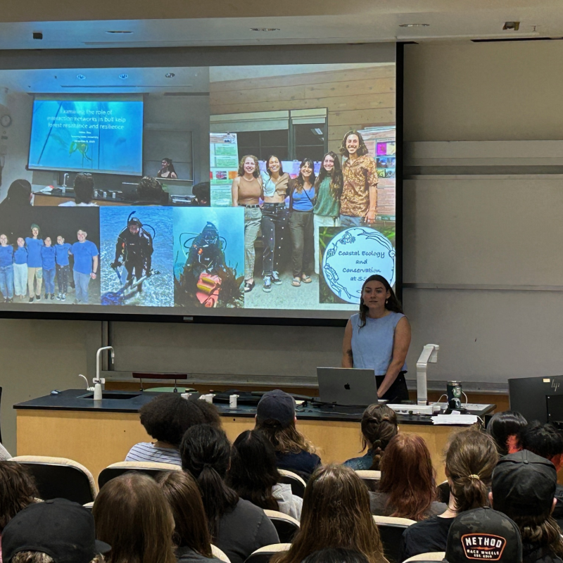 Abbey D giving Colloquium presentation