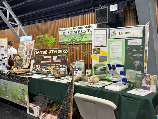 Table set-up at Science Event