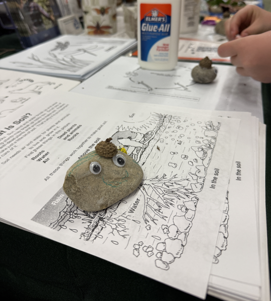 A decorative rock