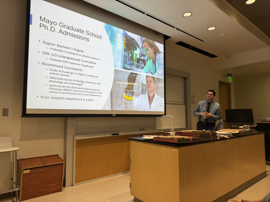 Mayo Clinic Recruiter speaking to audience
